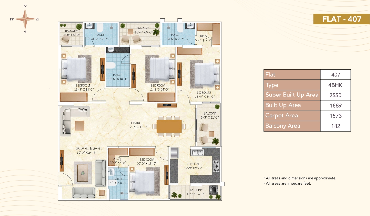 4 BHK Floor Plan